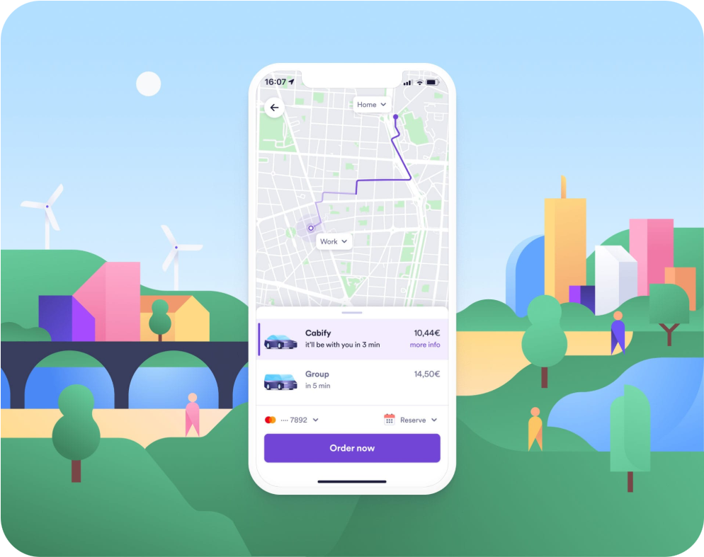 Cabify app screenshot